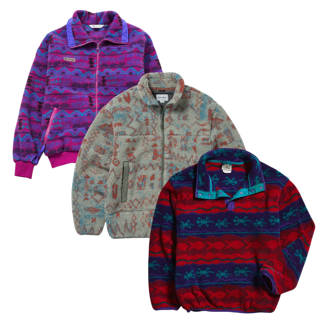 20x VINTAGE PATTERNED FLEECES - Image 2