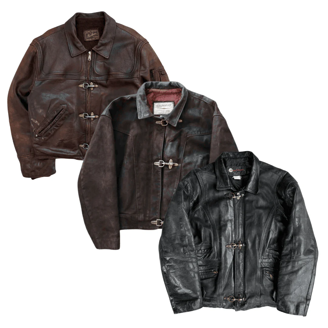 5x LEATHER FIREMAN JACKETS - Image 2