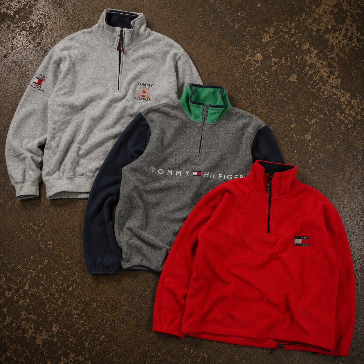 15x TOMMY HILFIGER 1/4 ZIP KNITWEAR