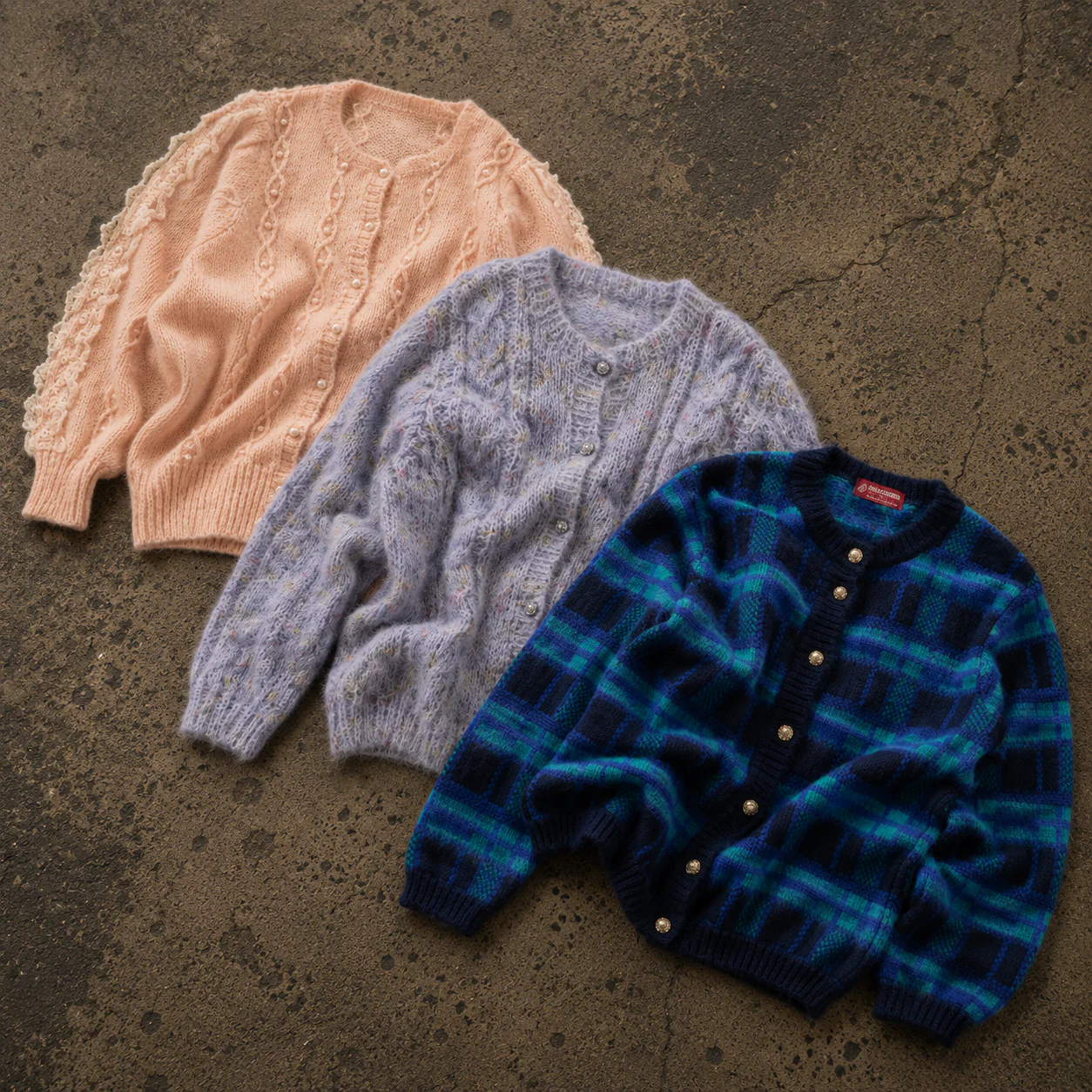 10x VINTAGE MOHAIR/ANGORA CARDIGANS