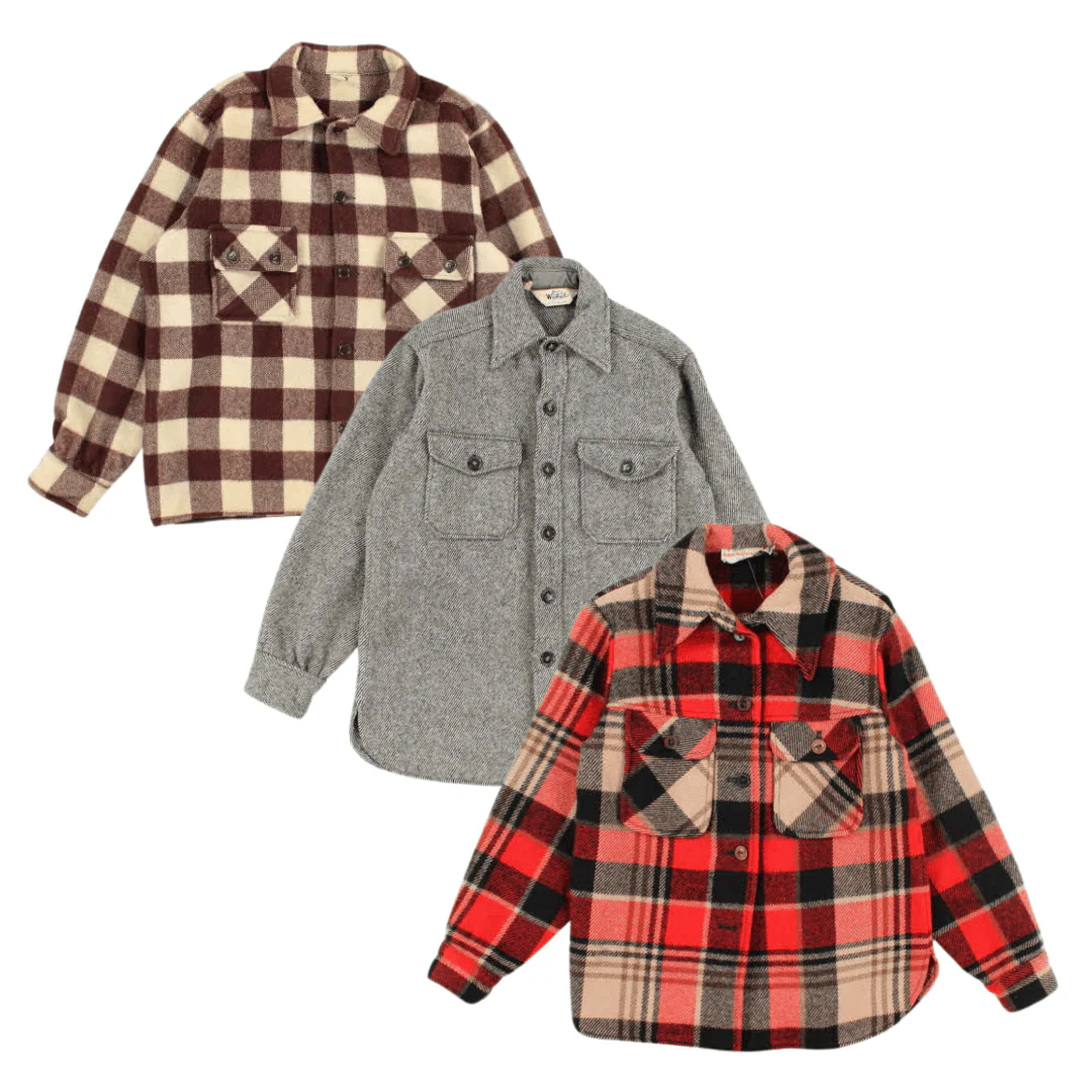 15x VINTAGE WOOL FLANNEL SHIRTS - Image 2